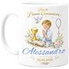 Tassenliebling Cupdarling - Comunione Tazza personalizzabile - Per la Prima Comunione - Regalo Memorabile - Tazzone Unico - Idea Regalo Speciale - Ceramica 330ml - Ragazzo (Bianco)