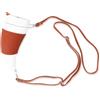 HERCHR Portatile Tazza vichinga, 230 ml / 8 once tazze da caffè a forma di corno di capra con tracolla regolabile e coperchio, Esterno Tazza da caffè isolata per viaggio, campeggio, Viaggio(bianca)
