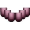 ARCA, Set di 6 Tumbler in Pasta di Vetro, per 6 Persone, Bicchieri Ideali per la Tavola, Resistenti e Duraturi, Lavabili in Lavastoviglie, Collezione Eternity, Colore Porpora, 250 ml