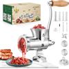 Huanyu Tritacarne manuale in acciaio inossidabile con insaccatrice per salsicce e accessorio per biscotti Lavabile in lavastoviglie Tritacarne manuale per carne bovina, suina e verdure (n. 5)