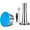 FOXNSK Riempibile Caffè Capsula, Inossidabile Acciaio Caffè Capsula Filtro Tazza Riutilizzabile Caffè Capsula per Dolce Gusto per Fragrante Caffè (Capsula caffè + Tamper)