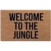 MsMr - Zerbino per ingresso con scritta Welcome to the Jungle, in tessuto non tessuto, per interni ed esterni, 23,6 x 15,17,8 cm