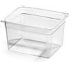 Forgast Contenitore Gastronorm GN 1/2 in Policarbonato, Dimensioni 32,5x26,5x20 cm, Vaschetta Gastronorm, Vassoio, Resistente alla Temperatura, Lavabile in Lavastoviglie, Transparente