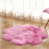 Fouriding Tappeto in Pelliccia Sintetica Tappeto Peloso Shaggy Forma di Fiore Tappeti Peluche Ultra Morbido Antiscivolo Decorativo per Divani Del Soggiorno e Camere da Letto(Rosa Rosso, 60 * 60cm)