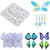 FineInno 2 Pezzi Stampi Resina Ali di farfalla Butterfly Resin Mold Stampi Silicone Orecchini Stampo Epossidica Gioielli per DIY Pendente Collana Ciondolo