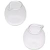Pokinge 2Pcs Mini Vetro Condimento Tazza Senza Maniglia Trasparente Latte di Vetro Lattina 20ml Piccolo Caffè Creamer Brocca Lattiera Piccola Bricchetto Latte Pourer Pot Dispenser Per Cucina
