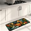 Generic Tappetini da cucina per pavimento, motivo giraffa, morbidi tappetini colorati con animali tropicali, imbottiti, comodi, lavabili, antiscivolo, per cucina, lavanderia, bagno, 40,6 x 119,6 cm