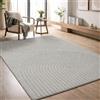 the carpet Elisa, tappeto moderno per soggiorno, design geometrico, alta densità di pelo e piacevolmente morbido, grigio, 240 x 340 cm