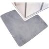 Generic Tappeto da bagno, morbido, ad asciugatura rapida, antiscivolo, per casa, porta, lavandino, pavimento, WC, cucina, interni ed esterni