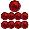 Generico 12x Sottopiatti Decorativi Bordo MARTELLATO Tondo 33 cm Natale cenone sotto Piatto Natalizio Capodanno Natale Cena Aperitivo Rosso Oro Argento Rame (Martellato Rosso)