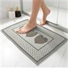 CosìCasa Tappeto Bagno Antiscivolo in Cotone Assorbente, Lavabile in Lavatrice, Morbido e Pratico | Tappetino Bagno Assorbente per Doccia o Vasca | Tappeti Moderni Fantasia Cuori Beige 50x80 cm