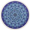 Terafeels Tappeto rotondo lavabile blu - Tappeto Boho con nappe lavabile Mandala Circle Mat antiscivolo per ingresso cucina soggiorno camera da letto 298090