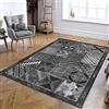 Rururug Tappeto,grey, Rectangular 70 x 140 cm, Vintage patterns Patchwork designs,Tappeto Pelo Corto Corridoio Ingresso decorazione domestica di soggiorno