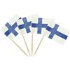 mflagperft Bandiera Finlandia, piccolo stuzzicadenti con bandiera finlandese, decorazione mini cupcake, decorazione per cocktail e cibo (100 pezzi)