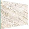 DarHaus Tagliere da cucina in vetro temperato, Copri-piano cottura a induzione, piano decorativo universale 30x22 cm, Marmo beige