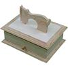 greca Scatola da cucito, ideale per decorazione, coperchio simula macchina da cucire, in legno grezzo, da verniciare.