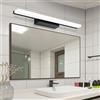 KNVBGFD Lampada da Specchio Luce Bagno a LED IP44 Lampada,Specchio Frontale/Armadio/Illuminazione a Parete Applique da parete Lampada da Lettura da Comodino Luci da parete (Nero 80cm,3000K)