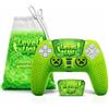 Di Carmen Kit Cover Controller PS5 Verde Creeper Pixel - Custodia in Silicone Antiscivolo + 4 Grip Analogici + 2 Sticker Touchpad + Sacchetto - Compatibile con Controller DualSense per PS5