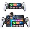 KICKDOT Controller wireless per iPhone/Android/Switch 1/2/OLED/iPad Mini con joystick Hall, controller di gioco mobile a LED per iOS Supporto Xbox Cloud, Steam Link, GeForce Now, Arcade, Call of Duty, Roblox