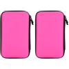Lazmin112 Custodia Protettiva Rigida in EVA da 2 Pezzi, Custodia Portatile per 3DS XL 3DS LL con 8 Slot per Carte da Gioco e Flanella Interna Antigraffio (PINK)