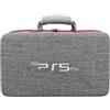Generico Borsa da trasporto per PS5 pro Borsa a tracolla Console Controller Accessori Custodia protettiva portatile da viaggio Borsa di stoccaggio di grande capacità Accessori da gioco (grigio Con logo)
