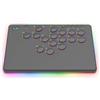 TEHAOUU RGB Lighting Leverless Arcade Stick Controller per Switch/Steam, tastiera Street Fighter 6 a 14 tasti con supporto per programmazione macro e tasti sostituibili per PC/PS3/PS4