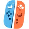 CHANGYUE for interruttore 2 custodia in silicone a manico Joy-Con con 2 tappi for le impugnature for pollice (blu arancione) (blu arancione)