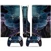 YLMKMVLCZC Pelle Decalcomania Per PS5 Slim Skin Disc Edition Console E Controller Vinyl Cover Skins Wraps Resistente Ai Graffi Compatibile No Shrinkage Forte Adesione 10834 Avvolgimento Della Pelle