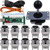SJ@JX Arcade Game Controller DIY Kit Microswitch Button 4&8 Way Joystick Zero Delay USB Encoder Fighting Stick Handles Console for PC MAME Raspberry Pi Retropie