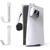 Generic Supporto per cuffie a parete console per PS5 Slim, gancio porta cuffie/controller, bianco