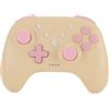 EIMSOAH Controller di Gioco Burst Giroscopio a 6 Assi Integrato Motori a Doppia Vibrazione per IOS PC, Gamepad Wireless Bluetooth a Ricarica Rapida (Giallo)