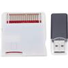 Plyisty Dispositivo di Backup del Gioco, Scheda Flash di Gioco Rosso Bianco Ad Alta velocità per MD GB GBC PCE SFC PCE 3DS (Set WOOD HK bianco)
