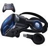 BHJAYIGS Occhiali VR, Visore Realtà Virtuale 3D, VR Visore Cuffie, Glasses 3D con Lenti HD Anti Luce Blu, Compatibili con Smartphone iPhone Android da 4,7-7,2 Pollici, Regalo di Natale, Regalo(C)