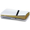 Generic Decalcomanie Host Center per PS5 Pro,Copertura adesiva in fibra di carbonio per console adesivi skin accessori,Pellicola protettiva parte centrale della console per PS5 Pro (Fibra di carbonio oro)