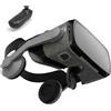 BHJAYIGS Occhiali VR, Visore Realtà Virtuale 3D, VR Visore Cuffie, Glasses 3D con Lenti HD Anti Luce Blu, Compatibili con Smartphone iPhone Android da 4,7-7,2 Pollici, Regalo di Natale, Regalo(B)
