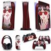 GALSOR Protettivo 00976 Per PS5 Console Disc Edition & Digital Sticker Vinyl Decal Cover Per Ps5 Controller & Charging Station & Headset & Media Remote Senza Bolle E Senza Residui(Disc Version)