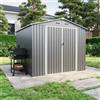 Parama Casetta da giardino in acciaio zincato grigio 2,56x2,56xh2,16m - 111kg - 6,55 metri quadri