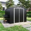 Parama Casetta da giardino in acciaio zincato nero 2,56x2,56xh2,16m - 111kg - 6,55 metri quadri