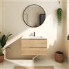 Parama Mobile bagno sospeso 120 cm due cassetti rovere chiaro con lavabo | Berg