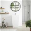 Parama Lavabo freestanding 53x47cm in ceramica bianco lucido con troppopieno | Kara