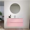 Parama Mobile bagno sospeso 120 cm due cassetti rosa cipria opaco con lavabo | Ardenne