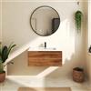 Parama Mobile bagno sospeso 120 cm un cassetto rovere scuro con lavabo | Berg