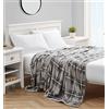 Nautica - Coperta per letto king size, biancheria da letto in pile super morbido, calda e accogliente decorazione per la casa (grigio leggi, King)