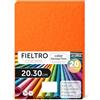 m-office Pannolenci Colorati, Feltro per Lavoretti Creativi, Cucito e Patchwork, Materiale per Scrapbooking e Decorazioni, Set Colori DIY, Ideale Artigianato e Fai-da-te, 40x60cm (Arancione, 5pz)