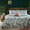 furn. Bali Palm Doppio della Copertura del Duvet, Cotone, Poliestere, Verde