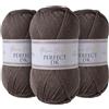 Utopia Crafts DK Double Knitting Yarn 3x 100g (Steel Grey)