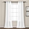Lush Decor Farmhouse - Coppia di tende da finestra in tessuto strutturato, 274 x 96,5 cm, colore: Bianco candeggina