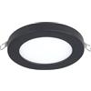 Eglo Fueva Flex - Faretto da incasso LED, plafoniera rotonda, lampada da soffitto in alluminio in nero e plastica in bianco, colore luce bianco caldo, Ø 11,7 cm
