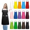 IMERAGO 15 grembiuli per adulti, con tasche, regolabili, per donne e uomini, per pittura, cucina, artigianato (multicolore, S/L), L (vita da 76 cm a 114 cm), L
