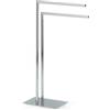 kela portasciugamanida terra 81 cm, portasciugamani con 2 barre, STYLE, metallo cromato, lucido